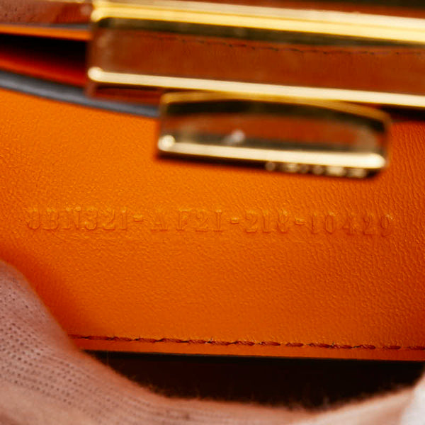 フェンディ ピーカブー アイシーユー ミディアム ハンドバッグ 8BN321 オレンジ レザー レディース FENDI 【中古】