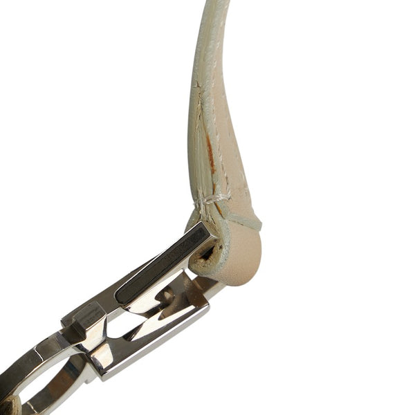 サルヴァトーレフェラガモ ガンチーニ 花 魚 ハンドバッグ ワンショルダーバッグ AU-21 3912 ホワイト ナイロン レザー レディース Salvatore Ferragamo 【中古】