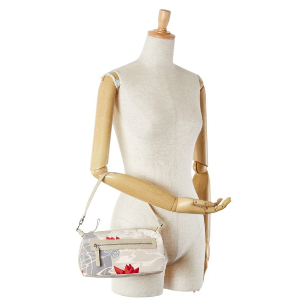 サルヴァトーレフェラガモ ガンチーニ 花 魚 ハンドバッグ ワンショルダーバッグ AU-21 3912 ホワイト ナイロン レザー レディース Salvatore Ferragamo 【中古】