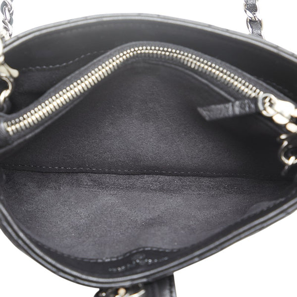 シャネル ココマーク マトラッセ チェーン 斜め掛け ミニショルダーバッグ ブラック ラムスキン レディース CHANEL 【中古】