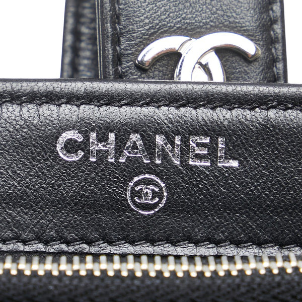 シャネル ココマーク マトラッセ チェーン 斜め掛け ミニショルダーバッグ ブラック ラムスキン レディース CHANEL 【中古】