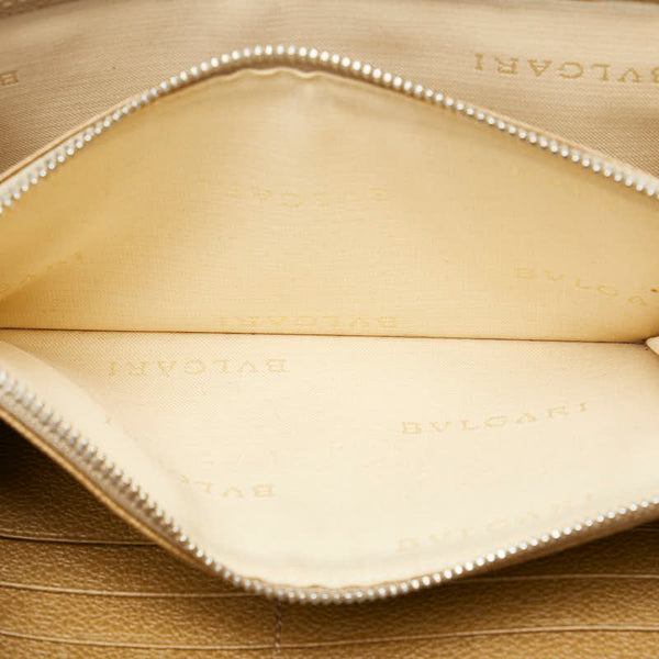 ブルガリ ミレリゲ 長財布 ホワイト レザー レディース BVLGARI 【中古】