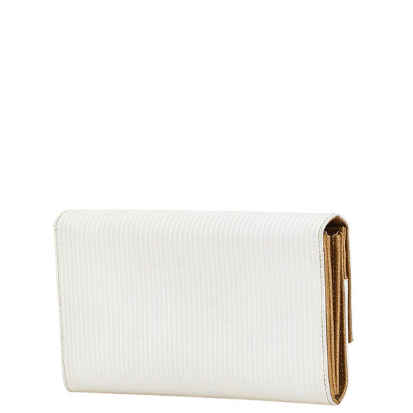 ブルガリ ミレリゲ 長財布 ホワイト レザー レディース BVLGARI 【中古】