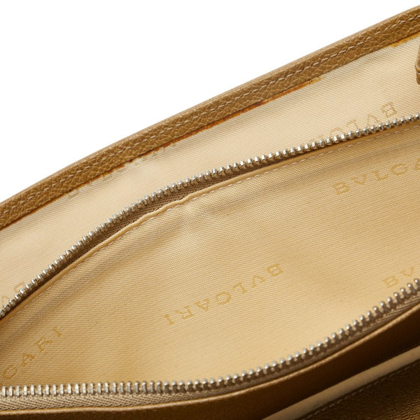 ブルガリ ミレリゲ 長財布 ホワイト レザー レディース BVLGARI 【中古】