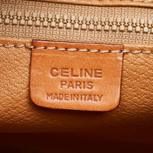 セリーヌ マカダム セカンドバッグ クラッチバッグ ブラウン PVC レザー メンズ CELINE 【中古】