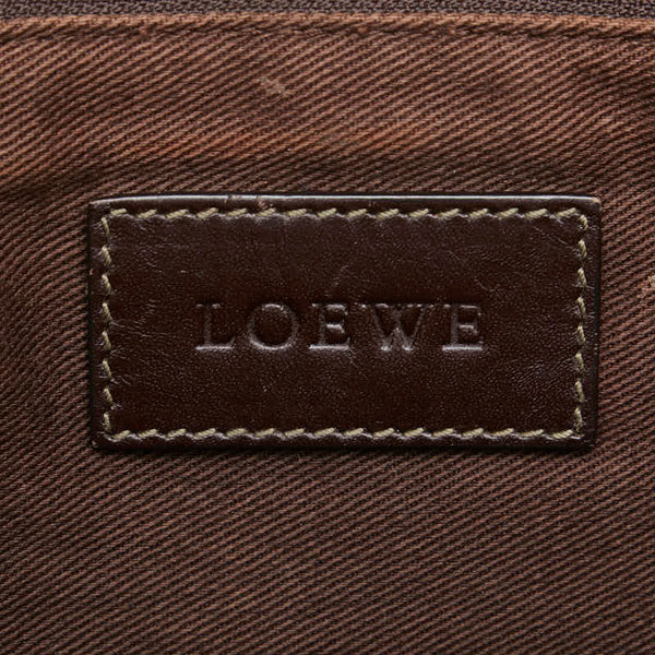 ロエベ アナグラム トートバッグ ブラウン PVC レザー レディース LOEWE 【中古】
