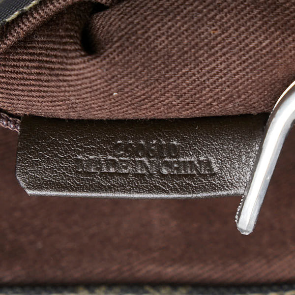 ロエベ アナグラム トートバッグ ブラウン PVC レザー レディース LOEWE 【中古】