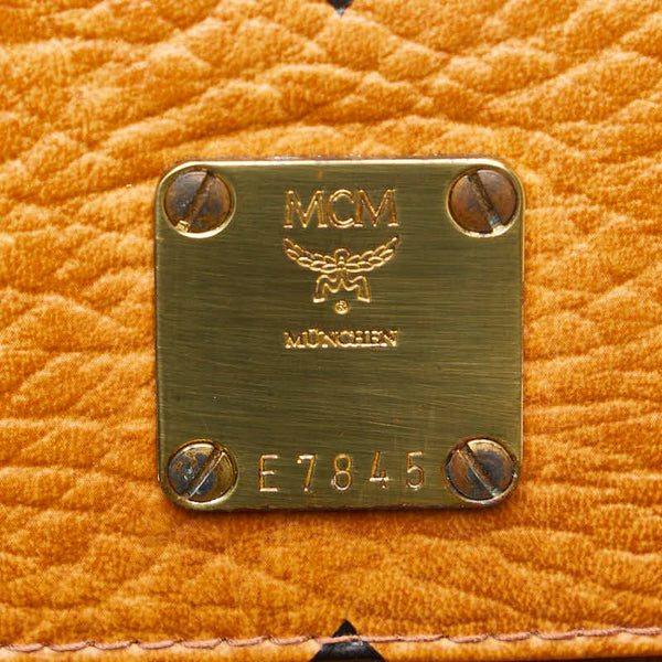 エム シー エム ヴィセトス ロゴグラム チェーン ショルダーグ ハンドバッグ 2WAY ブラウン PVC レディース MCM 【中古】