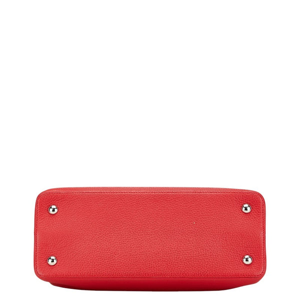 ルイ ヴィトン カプシーヌMM ハンドバッグ トートバッグ M94631 コクリコ レッド レザー レディース LOUIS VUITTON 【中古】