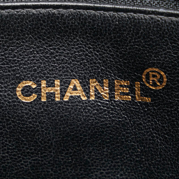 シャネル ココマーク マトラッセ チェーン ハンドバッグ トートバッグ ブラック キャビアスキン レディース CHANEL 【中古】