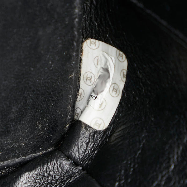 シャネル ココマーク マトラッセ チェーン ハンドバッグ トートバッグ ブラック キャビアスキン レディース CHANEL 【中古】