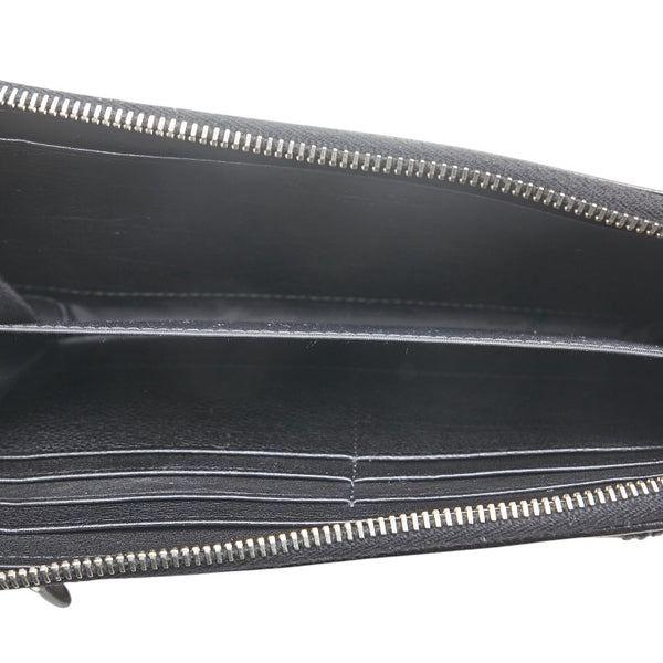 ディオール ロゴ 長財布 ブラック レザー レディース Dior 【中古】