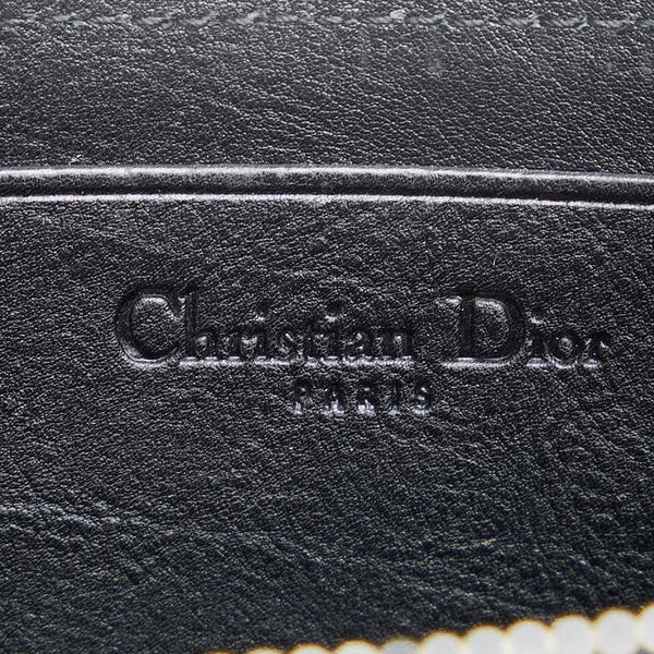 ディオール ロゴ 長財布 ブラック レザー レディース Dior 【中古】