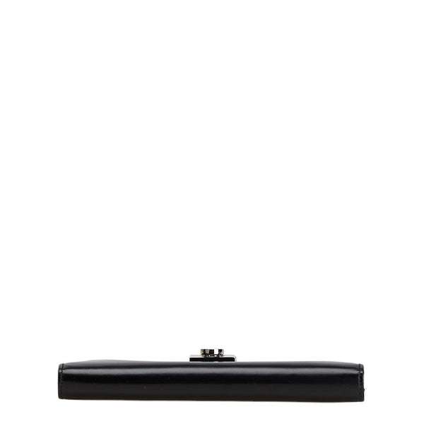 サルヴァトーレフェラガモ ガンチーニ 長財布 ブラック カーフ レディース Salvatore Ferragamo 【中古】