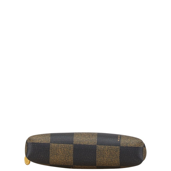 フェンディ ぺカン ポーチ 小物入れ カーキ ブラック PVC レディース FENDI 【中古】