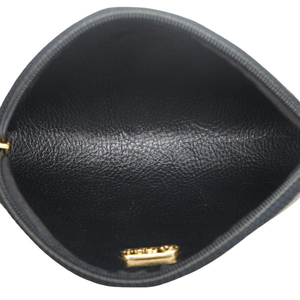 フェンディ ぺカン ポーチ 小物入れ カーキ ブラック PVC レディース FENDI 【中古】