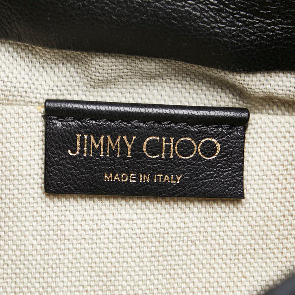ジミーチュウ BON BON BUCKET S スタッズ ショルダーバッグ ハンドバッグ 2WAY ブラック レザー レディース JIMMY CHOO 【中古】