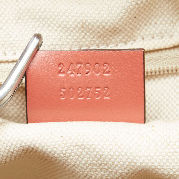 グッチ ディアマンテ スーキー ハンドバッグ ショルダーバッグ 2WAY 247902 ベージュ ピンク キャンバス レザー レディース GUCCI 【中古】