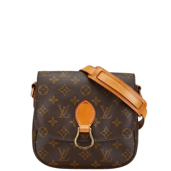 ルイ ヴィトン モノグラム ミニ サンクルー 斜め掛け ショルダーバッグ M51244 ブラウン PVC レザー レディース LOUIS VUITTON 【中古】