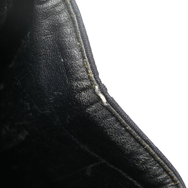 シャネル ココマーク チョコバー チェーン トートバッグ ブラック キャンバス レザー レディース CHANEL 【中古】