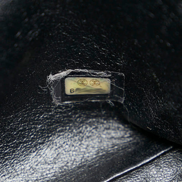 シャネル ココマーク チョコバー チェーン トートバッグ ブラック キャンバス レザー レディース CHANEL 【中古】