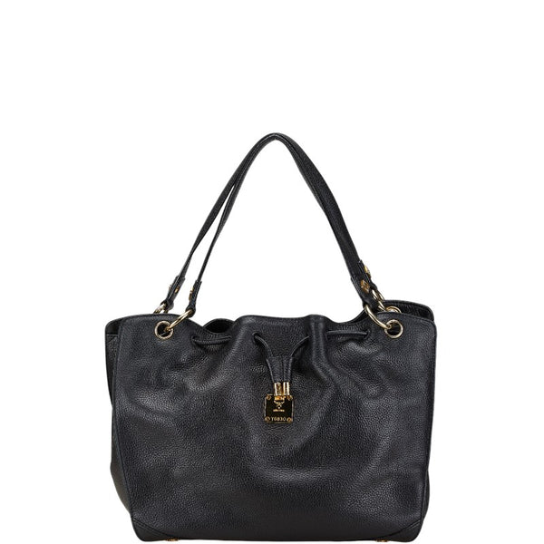 エム シー エム ワンショルダーバッグ ブラック レザー レディース MCM 【中古】