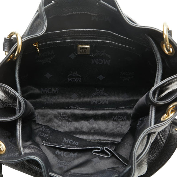 エム シー エム ワンショルダーバッグ ブラック レザー レディース MCM 【中古】