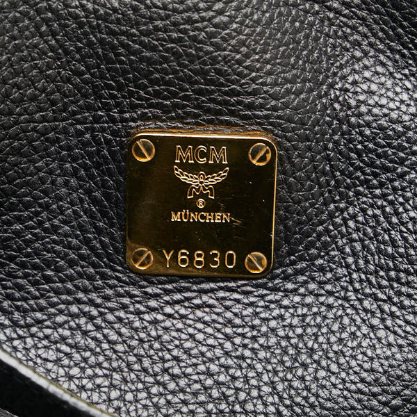 エム シー エム ワンショルダーバッグ ブラック レザー レディース MCM 【中古】