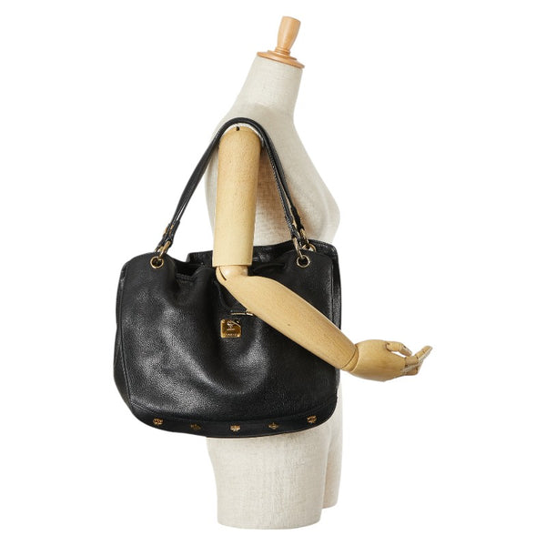 エム シー エム ワンショルダーバッグ ブラック レザー レディース MCM 【中古】