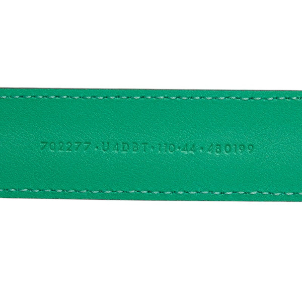 グッチ ×アディダス ロゴ ベルト サイズ：110/44 702277 グリーン レザー メンズ GUCCI 【中古】