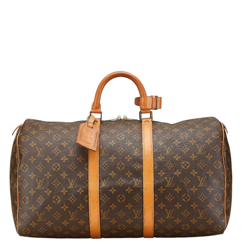 ルイ ヴィトン モノグラム キーポル50 ボストンバッグ ハンドバッグ M41426 ブラウン PVC レザー レディース LOUIS VUITTON 【中古】