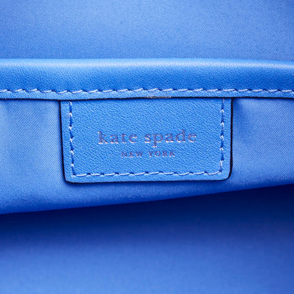 ケイトスペード アプレ シック ハンドバッグ ショルダーバッグ 2WAY ブルー ボア レザー レディース Kate Spade 【中古】