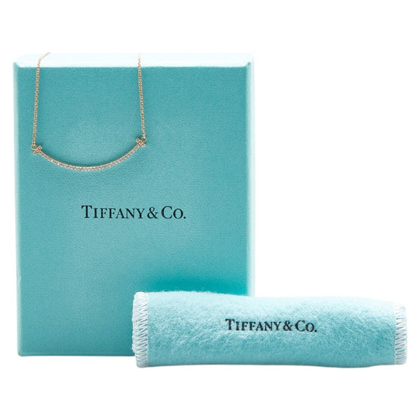 ティファニー Tスマイル ネックレス K18PG ピンクゴールド レディース TIFFANY&Co. 【中古】