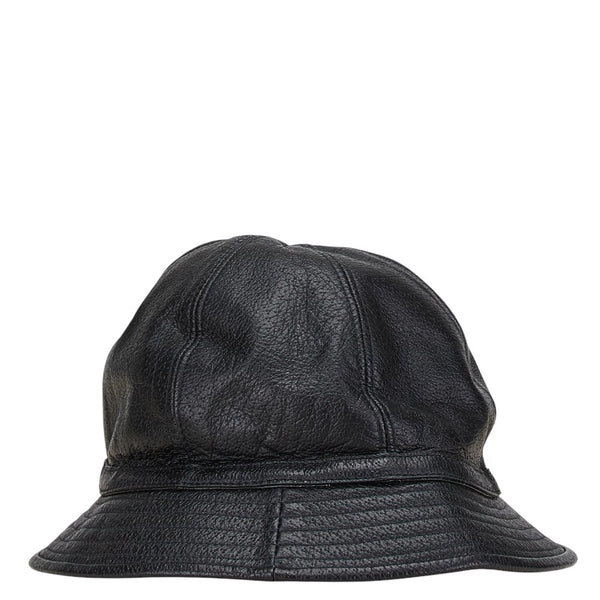 グッチ ホースビット バケットハット サイズ：S 666600 ブラック レザー メンズ GUCCI 【中古】