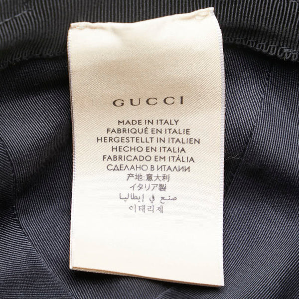 グッチ ホースビット バケットハット サイズ：S 666600 ブラック レザー メンズ GUCCI 【中古】