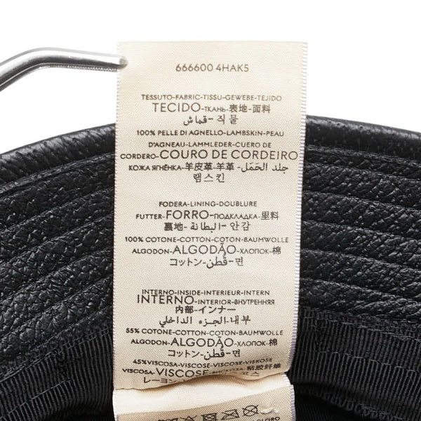 グッチ ホースビット バケットハット サイズ：S 666600 ブラック レザー メンズ GUCCI 【中古】