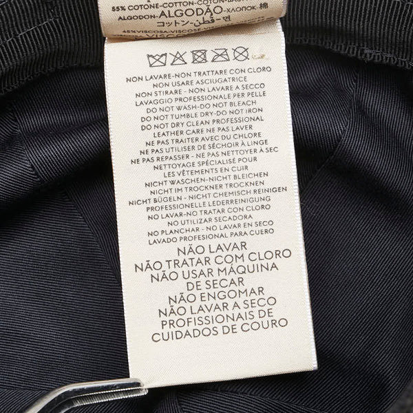 グッチ ホースビット バケットハット サイズ：S 666600 ブラック レザー メンズ GUCCI 【中古】