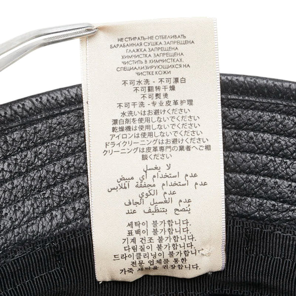 グッチ ホースビット バケットハット サイズ：S 666600 ブラック レザー メンズ GUCCI 【中古】
