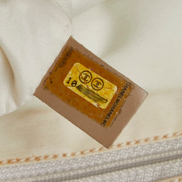 シャネル ニュートラベルライン トートMM トートバッグ ショルダーバッグ ベージュ ナイロン レザー レディース CHANEL 【中古】