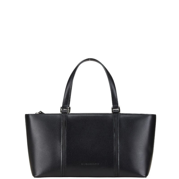 バーバリー ノバチェック ハンドバッグ ブラック レザー レディース BURBERRY 【中古】