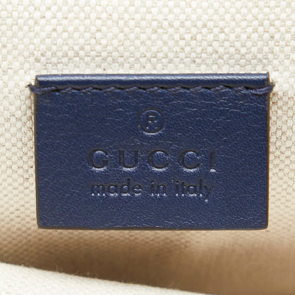 グッチ デュオニソス ビー ラインストーン チェーン ショルダーバッグ ハンドバッグ 403348 レッド ホワイト ネイビー レザー レディース GUCCI 【中古】