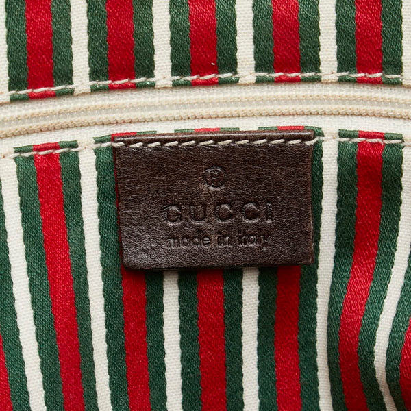 グッチ GGキャンバス ニューブリット トートバッグ 169946 ベージュ ブラウン キャンバス レザー レディース GUCCI 【中古】