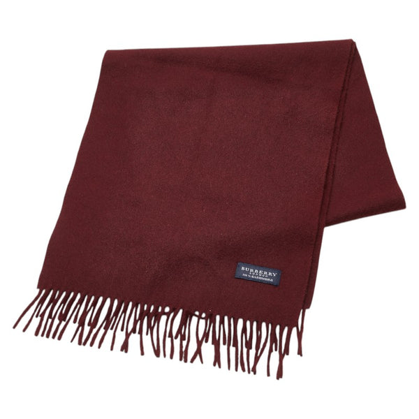 バーバリー マフラー ワインレッド カシミヤ レディース BURBERRY 【中古】