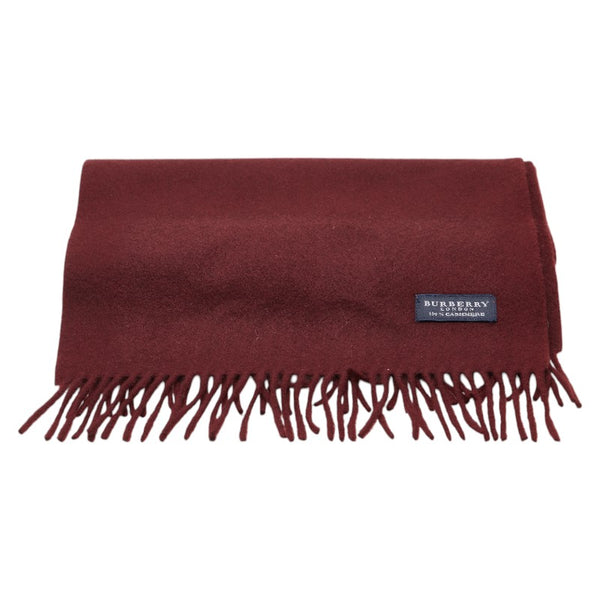バーバリー マフラー ワインレッド カシミヤ レディース BURBERRY 【中古】