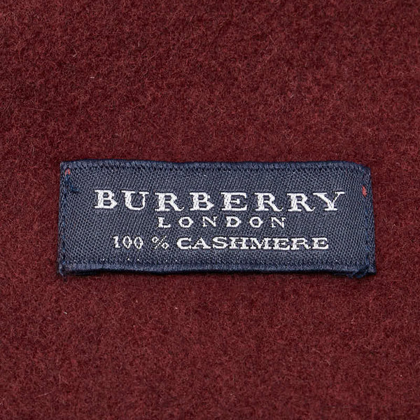 バーバリー マフラー ワインレッド カシミヤ レディース BURBERRY 【中古】
