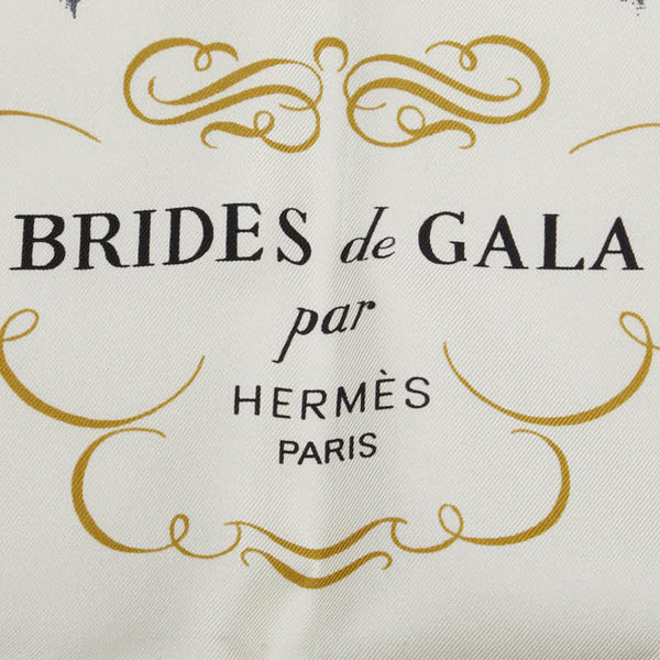 エルメス カレ90 BRIDES de GALA 式典用馬勒 スカーフ ピンク マルチカラー シルク レディース HERMES 【中古】