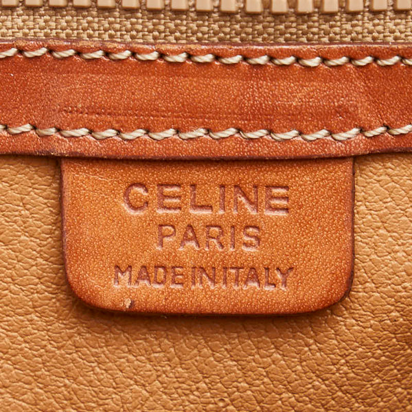 セリーヌ マカダム ハンドバッグ ショルダーバッグ 2WAY ブラウン PVC レザー レディース CELINE 【中古】