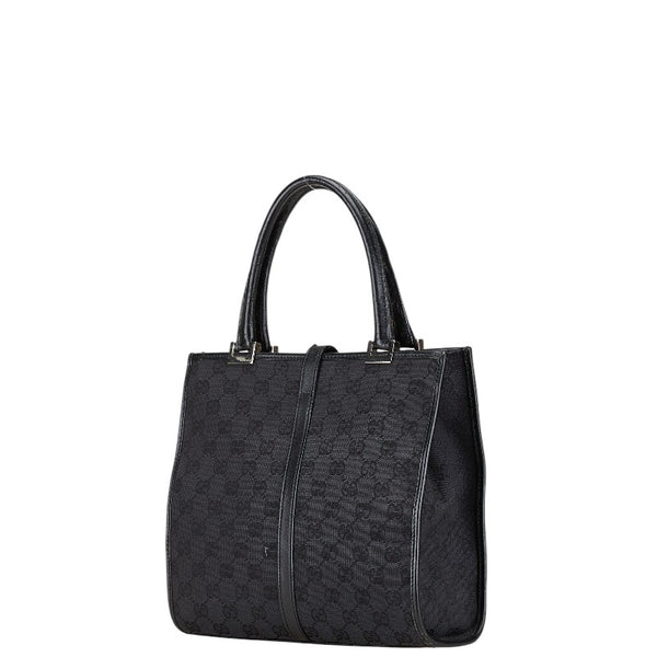 グッチ GGキャンバス ジャッキー トートバッグ 002.1065 ブラック キャンバス レザー レディース GUCCI 【中古】