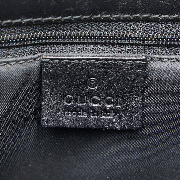 グッチ GGキャンバス ジャッキー トートバッグ 002.1065 ブラック キャンバス レザー レディース GUCCI 【中古】