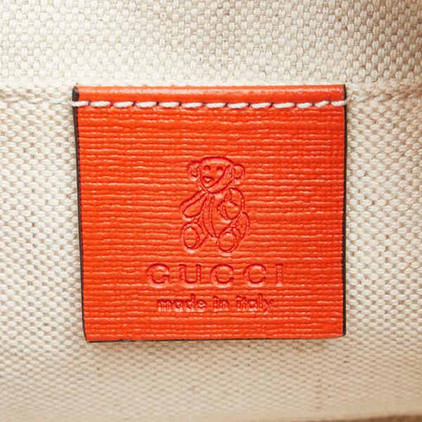 グッチ GGスプリーム チルドレン ハンドバッグ 410804 ベージュ オレンジ PVC レザー レディース GUCCI 【中古】